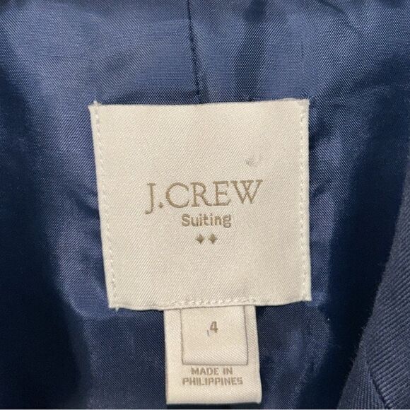 J.Crew Navy Blue Blazer(Size 4) - Picture 4 of 7
